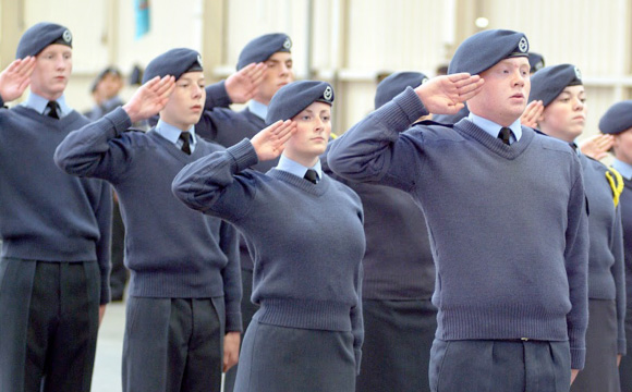 Air Cadets on parade